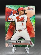 Topps 2025 Bowman's Best Christian Moore #TP-2 Angels Green Top Prospects /99 