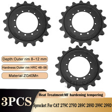 3PCS Sprocket FOR CAT 279C/279D 289C 299C 299D 279C2 12 Holes 17 Teeth 3041916