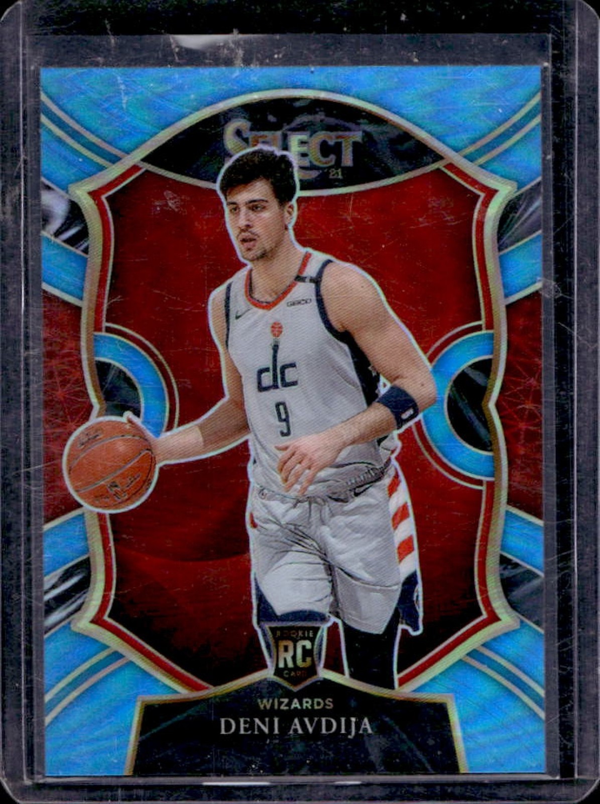 2020-21 Select Deni Avdija RC Light Blue Prizms Concourse #256/299 Wizards