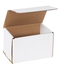 Corrugated White Mailers Packing Boxes 6" x 4" x 4", Pack of 50 Count