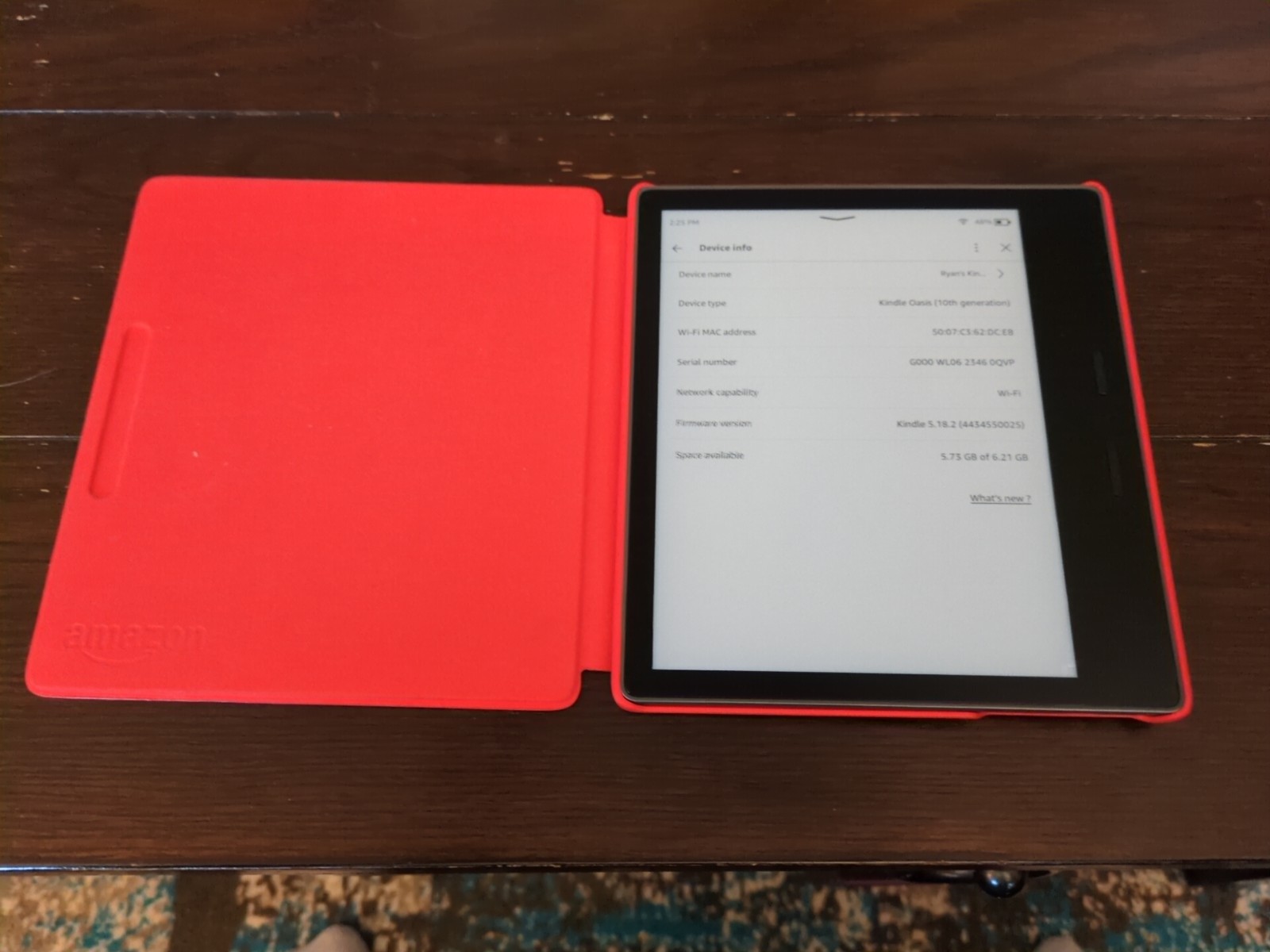 Kindle Oasis 10th Generation 8gb With Red Case And Charger bundle-image