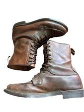 VTG Vintage Leather Mens Boots 1960s 60s Moc Toe 8 d Work Logger
