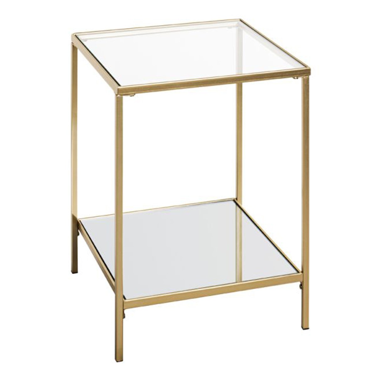 Table de bout de canapé carrée Timana or 55cm pour vos moments de détente