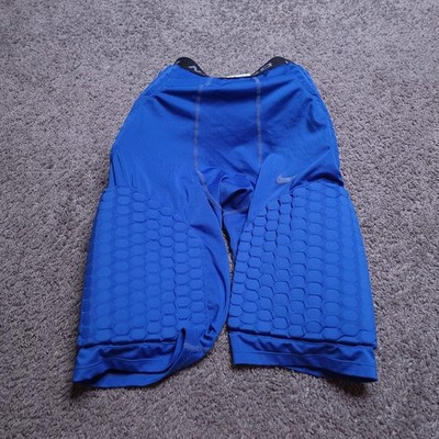 Nike Pro Padded Compression Shorts Mens M Blue Football Cycling Sports Training