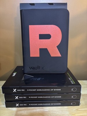 9 Pocket Vault X Zipper Binder Folder - Black Pokemon Team Rocket with Jessie