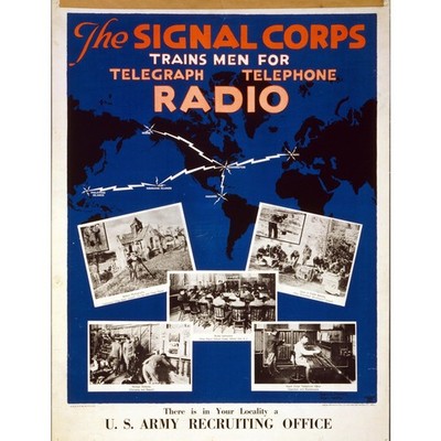 Join the signal corps - 40x50 Inch Rolled Canvas Wall Art Print