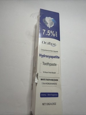 Oralhoe Hydroxyapatite Toothpaste 7.5% Nano nHAP 120g Mint Tooth Whitening