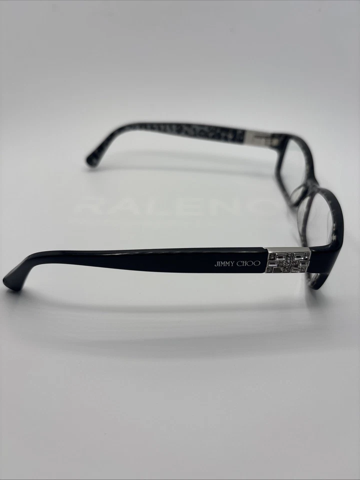 Marco de gafas Jimmy Choo JC41 AXT negro con joyas Italia 53-14-130 mm #D132 Foto 3 de 4