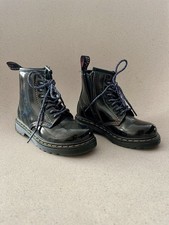 Dr. Marten  s Kids 1460 Black Lightshow Boots - Toddler Girls Size 9