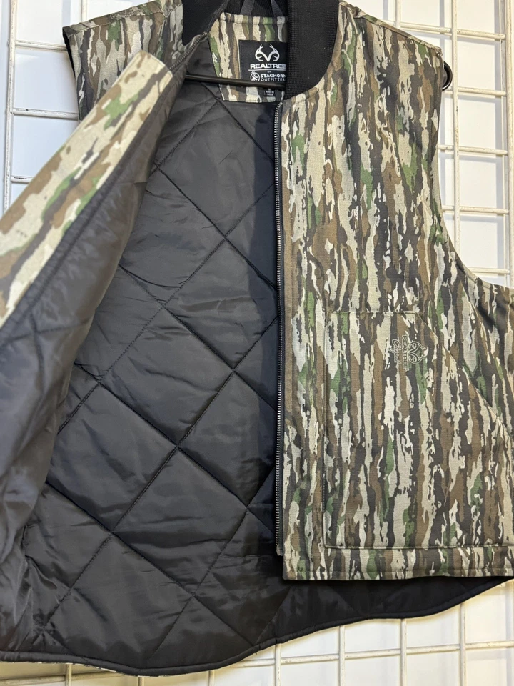 Realtree Mens Camo Hunting Vest Staghorn Mens XL - Image 3 of 4
