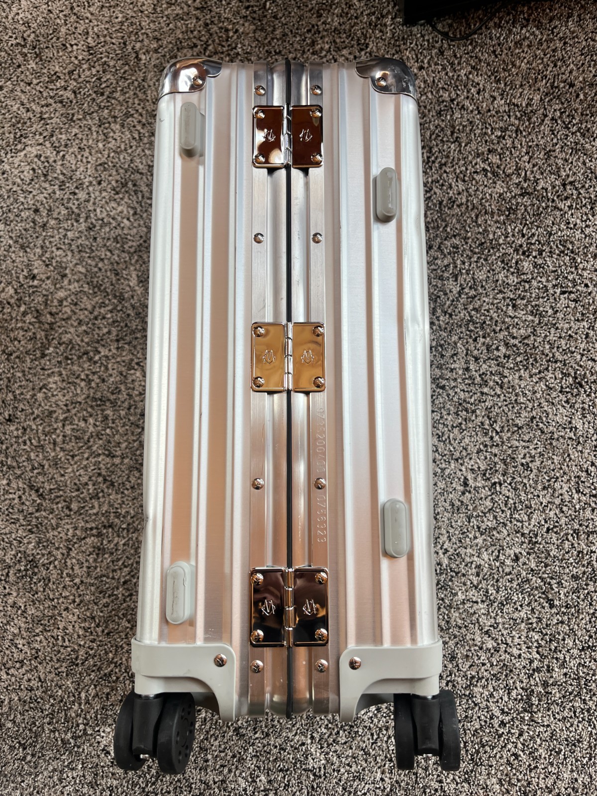 RIMOWA x Air Jordan”, “Aluminum Cabin / Carry-On”, and “Pre-Owned thumbnail 12