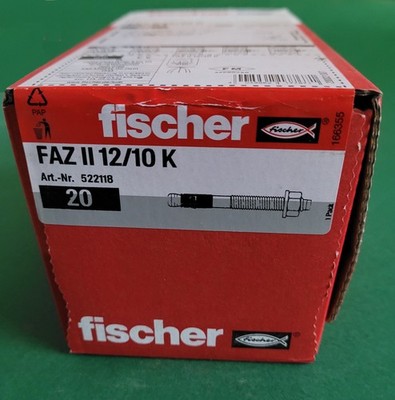 FISCHER Bolzenanker FAZ II 12/10 K 20 STK Aussenh/Regal3/7