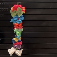 Girls Multicolor Grosgrain Ribbon Hair Bows Lot, One Size, Solid Rainbow