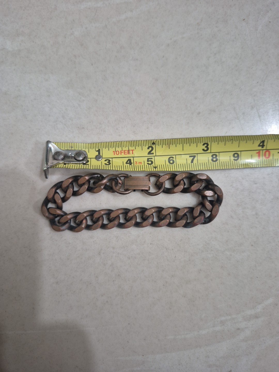 solid copper bracelet Chain Link Bracelet Men Wom… - image 5