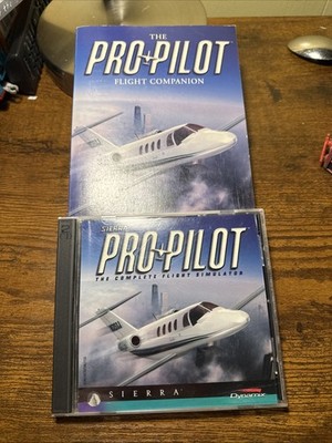 Sierra Pro Pilot The Complete Flight Simulator 1997 PC CD-ROM & Flight Companion