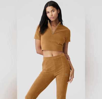 ALO Yoga Micro Corduroy Winter Break Mock Neck Size Small New With Tags