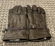 ARMY issue Cold Weather Leather Work Gloves Size 5 Extra Large Black