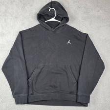 Jordan Essentials Hoodie Mens Large Black Jumpman Logo 2023 Sweater Sweatshirt
