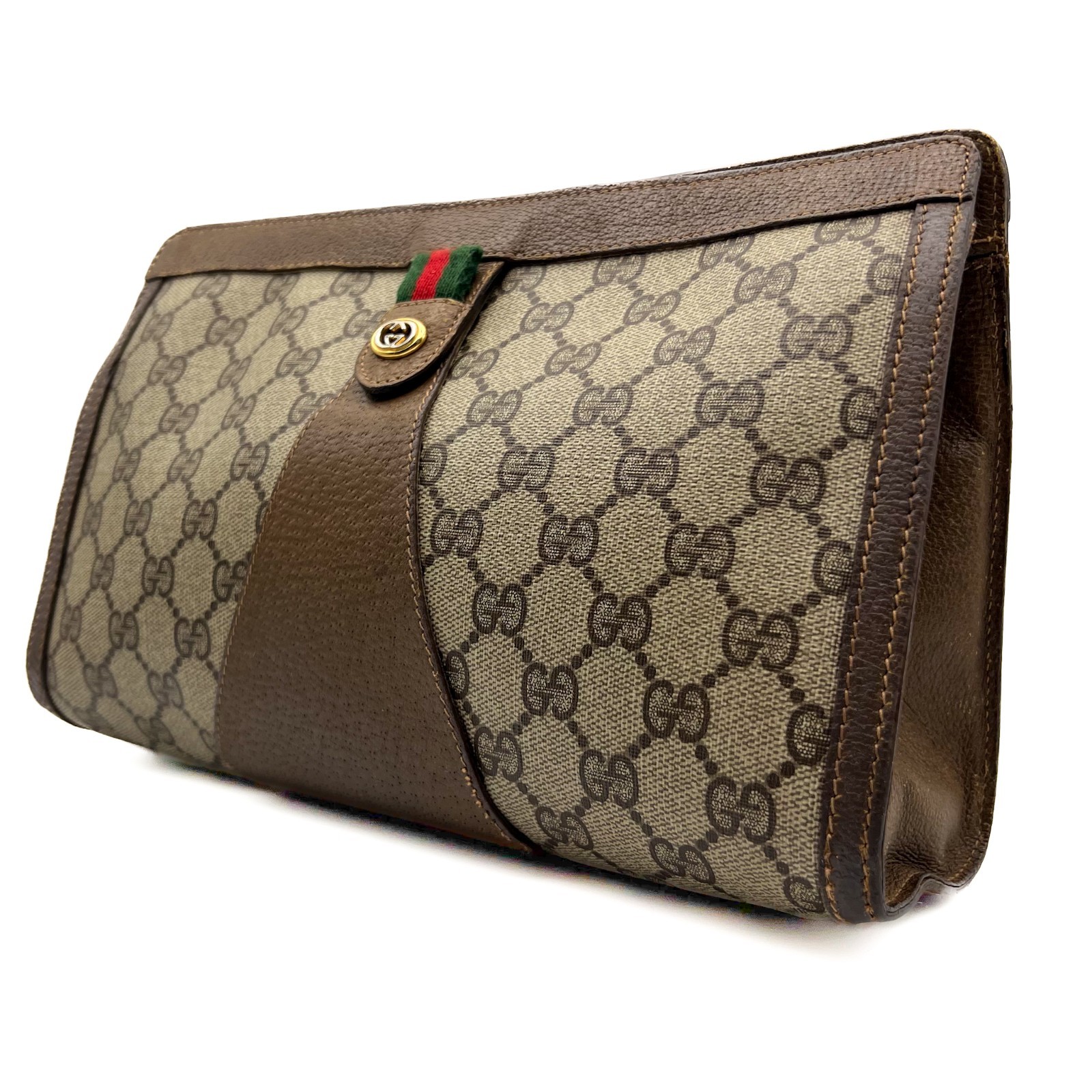 Borsa pochette Gucci vintage GG linea Sherry PVC pelle 89.01.033 autentica