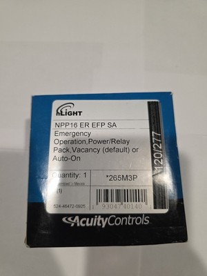 Npp16 Er Efp Sa  Acuity Controls Nlight Emergency Relay/power Pack