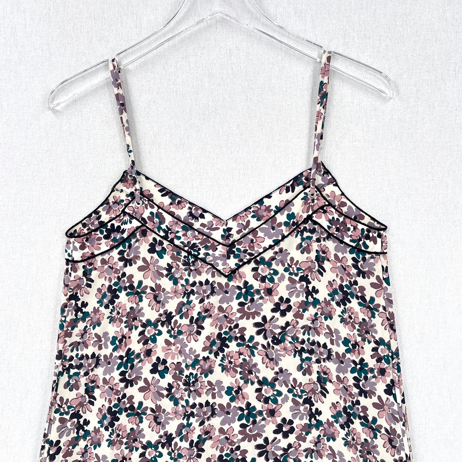 OFF WHITE Abito slip seta RAG AND BONE Ilona XS bianco sporco stampa floreale midi cravatta vita