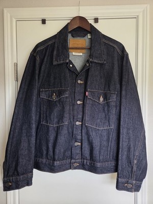 Levi's Premium Men's Denim Embercardero Station Trucker Jacket L Relaxed Fit 
