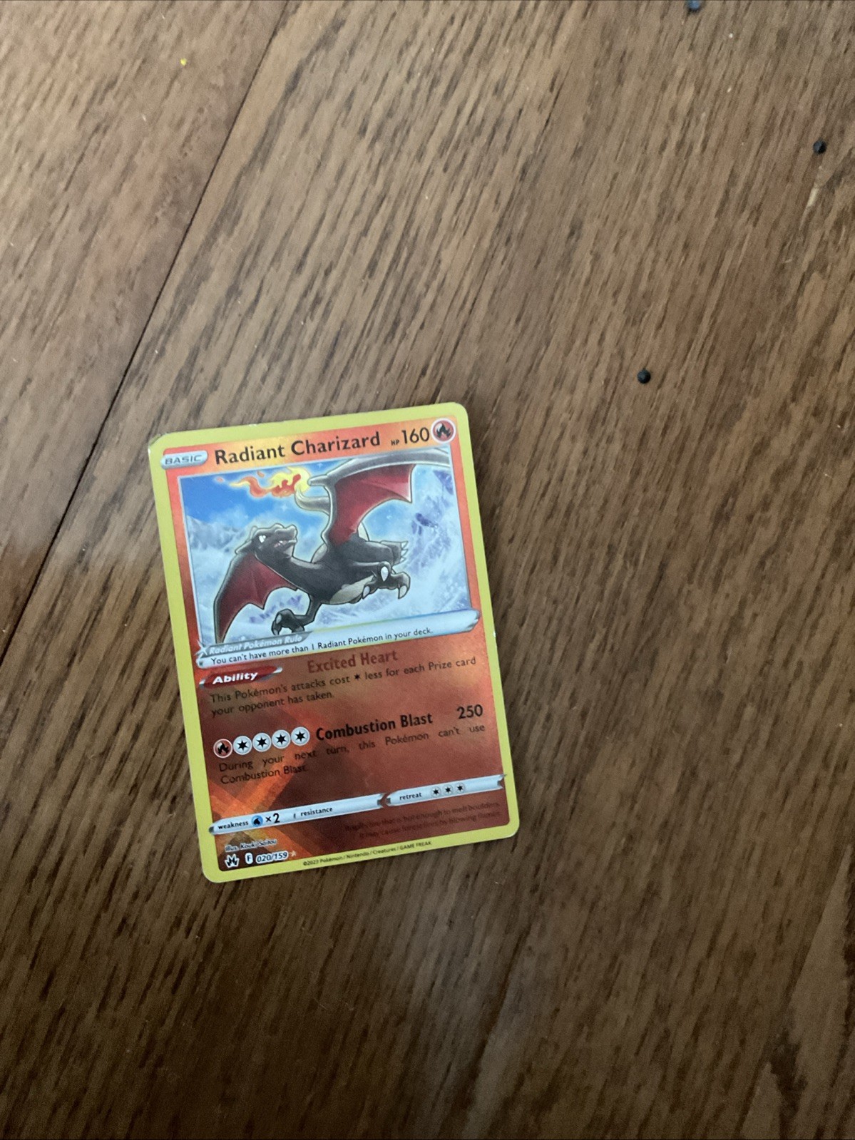 Radiant Charizard 020/159 Crown Zenith Ultra Rare Holo Pokemon Card NM