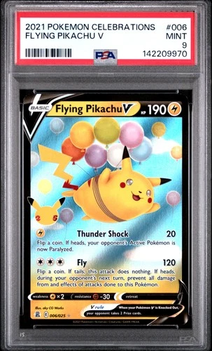 2021 POKEMON CELEBRATIONS #006 FLYING PIKACHU V PSA 9