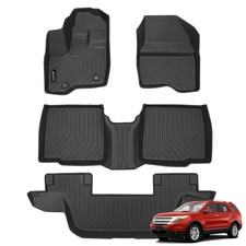 Jenofa-Floor Mats for 2011-2014 Ford Explorer 7 Passenger Bench Seat Floor Li...