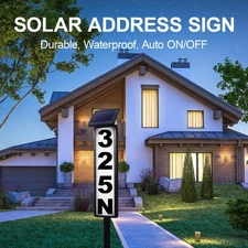House Solar Light Address LED Numbers Sign Number Plaque Plaques