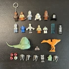 Lego Star Wars Lego Minifigure Lot grievous Jabba Clones Keychain Vtg