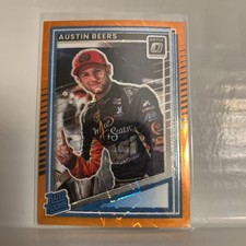 Austin Beers 2025 Donruss Racing Orange Velocity Rated Rookie Card #97 NASCAR