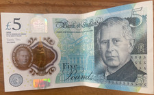 CHARLES 3rd £5 NOTE PREFIX CA04 597053 EARLY NUMBER IN CLEAN BUT USED CONDITION