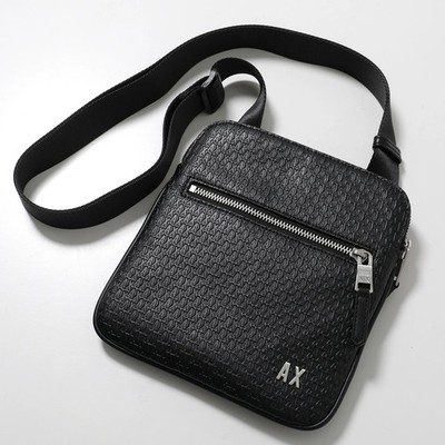 ARMANI EXCHANGE A/X Men's Flat Crossbody Shoulder Bag with Logo