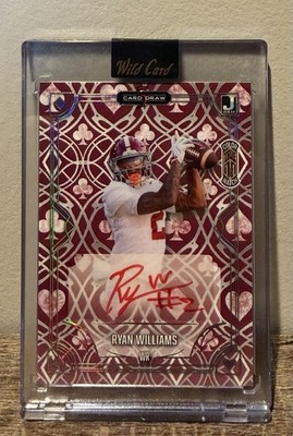 Wild Card 5 Card Draw Ryan Williams Color Match True 1/1 Auto Tye Dyed Card 2025