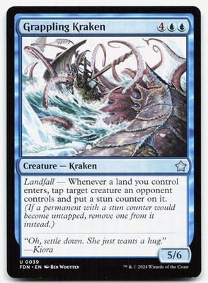 Grappling Kraken 39 Uncommon Foundations Magic: The Gathering Lightly Played