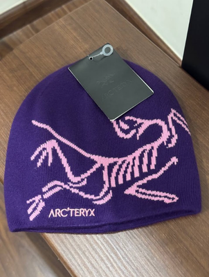 #ad Arc#x27;teryx Bird Head Toque Beanie Purple Orca Logo Winter Wool Hat Unisex NWT $16.14