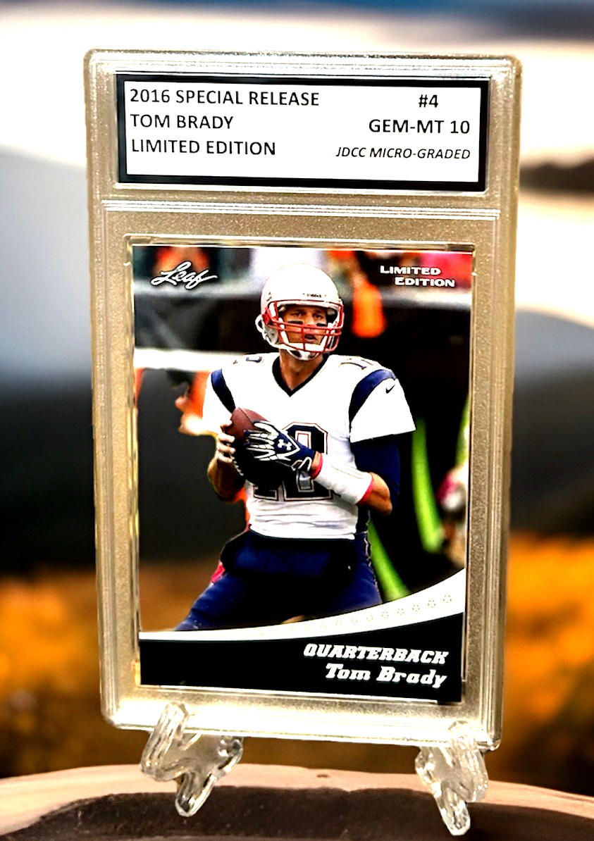 TOM BRADY 2016 Leaf Special Release GRADED GEM-MT 10 Limited Edition #4. COA!
