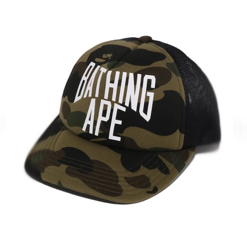 A BATHING APE Men's Goods 1ST CAMO NYC LOGO MESH CAP 1M30180003 b
