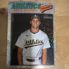Topps 2026 Heritage Max Muncy Silver Sparkle Athletics Baseball Card #105