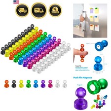 90 PCS Colorful Strong Magnetic Push Pin Magnets, Office / Classroom Magnets,...