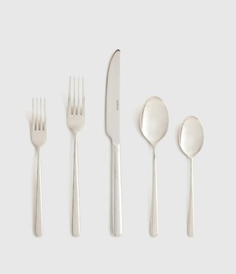 NEW! Quince- Sambonet Gia Minimalist 20 Piece Stainless Steel Flatware Set!(T2)