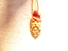 Santa Claus Face Vintage Christmas Tree Ornament Folk Art J