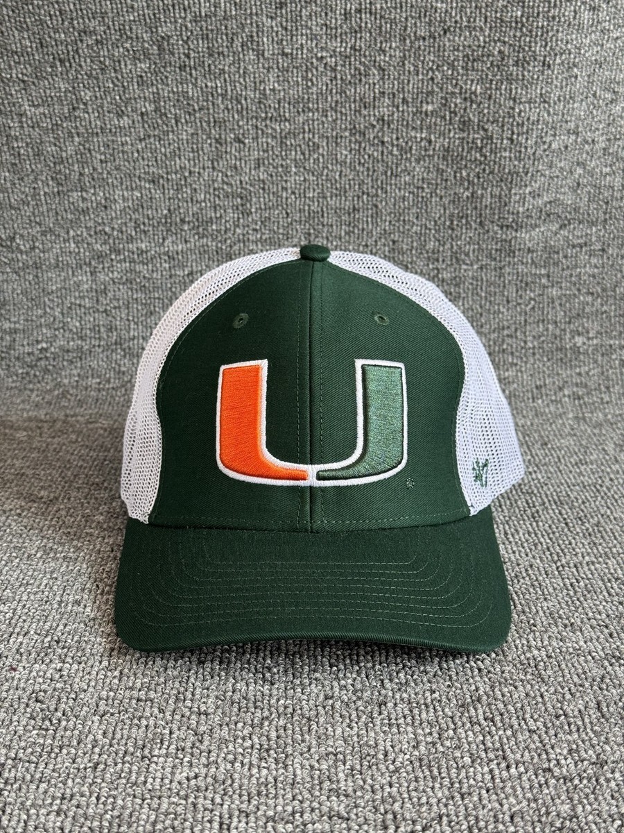 '47 Brand Miami Hurricanes Trucker Snapback Green White One Size Hat