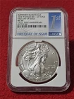 2016-W Silver Eagle Dollar ASE NGC MS 70 BURN LETTERED ED 30th ANNIV  #T3124