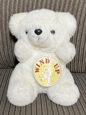 Vintage Dan Dee Musical Wind Up Teddy Bear Plush 15" Sitting 9" Toy Working