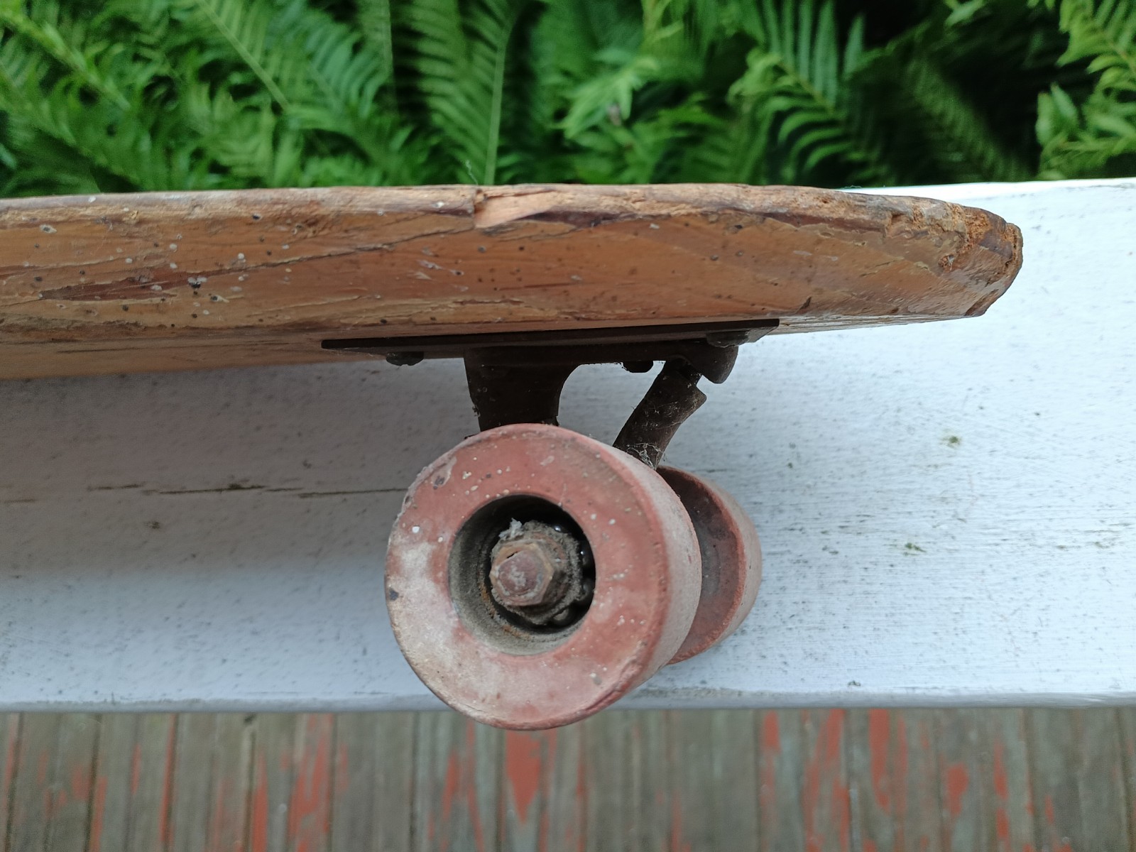 Vintage 1960s Skateboard Nash Goofy Foot Wooden #7 Sidewalk Surfboard 21.5”