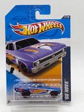 2012 Hot Wheels '68 Chevy Nova SS Blue HW Racing 1/10 #171/247