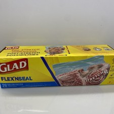 28 Count Glad Flex'N Seal Freezer Storage Plastic Bags - 28 Gallon Freezer