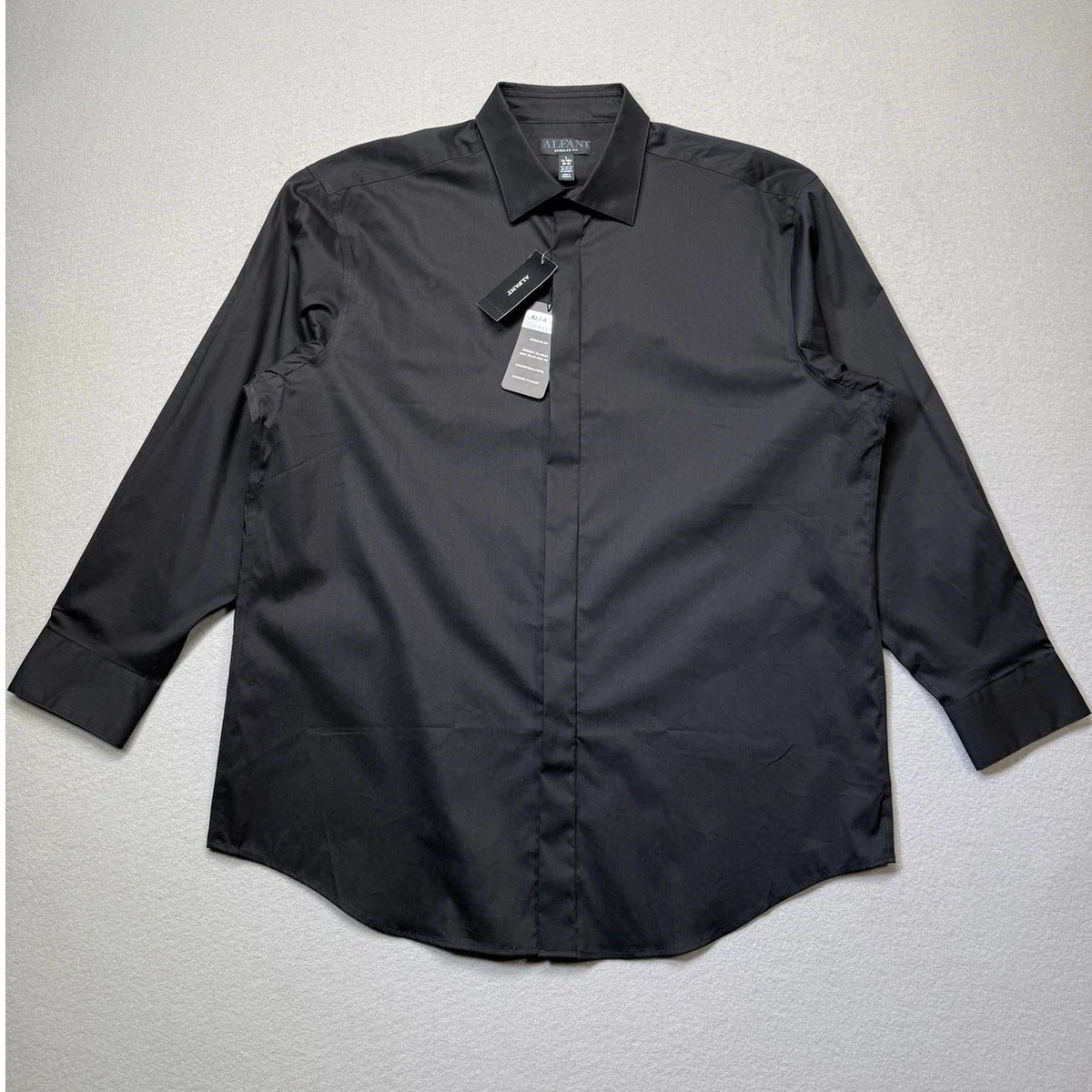 Alfani Black Solid Dress Shirts for Men for sale